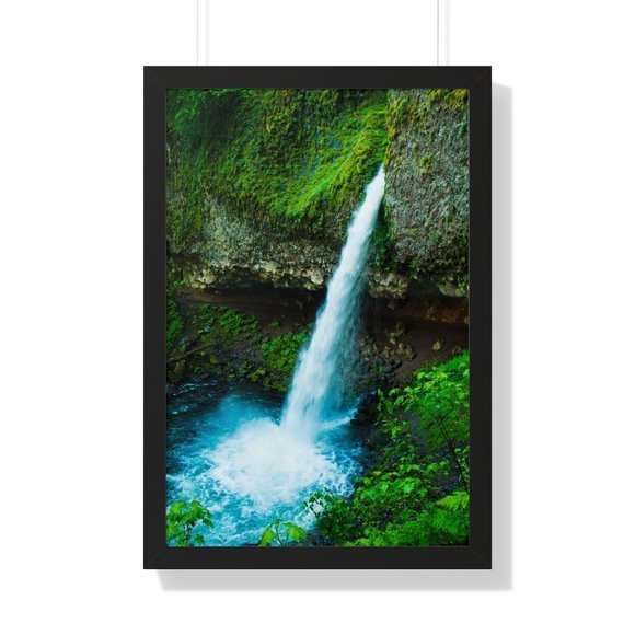 Ponytail Falls, Oregon Waterfall Wall Art Design Poster Print Decor for Home - Picture 6 of 9